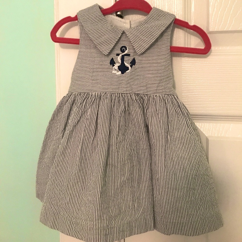 Laura Ashley anchor seersucker dress